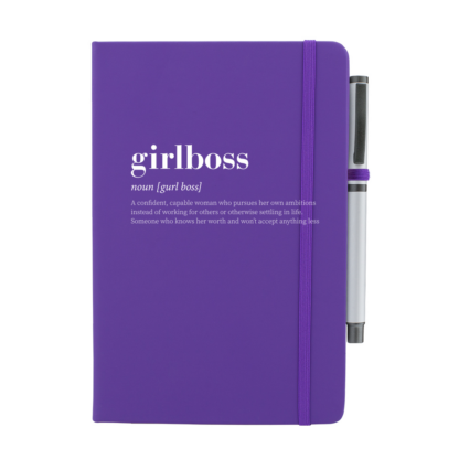 Girlboss Personalised Notebook with Pen - Image 3