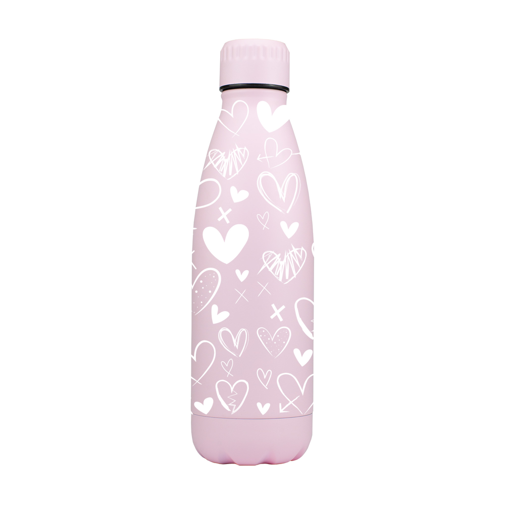 Heart Scribbles Personalised Metal Bottle - Image 2