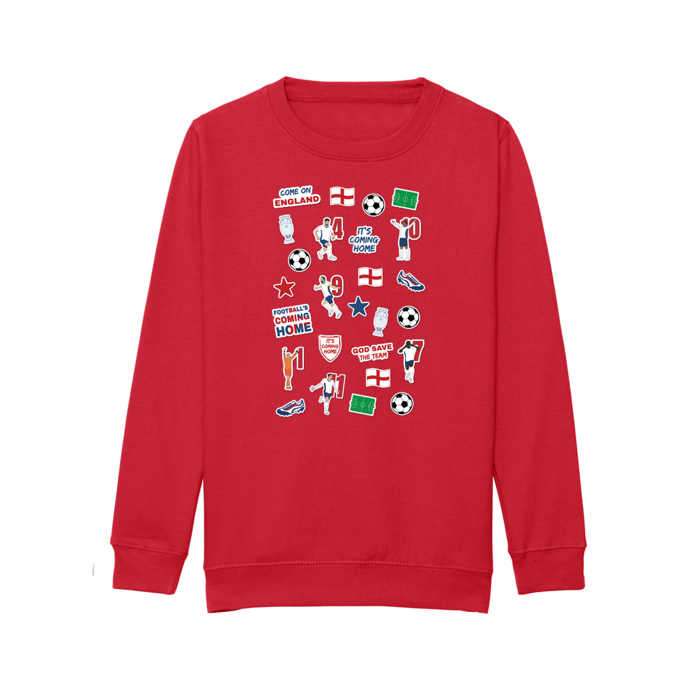 England Collage Kids Sweatshirt - Image 13