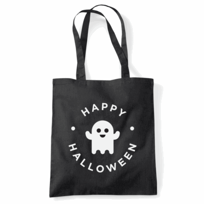 Happy Halloween Ghost Personalised Cotton Tote Bag - Image 2