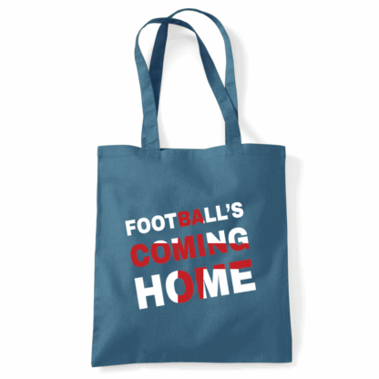 Football's Coming Home Coloured Cotton Tote Bag - Image 5