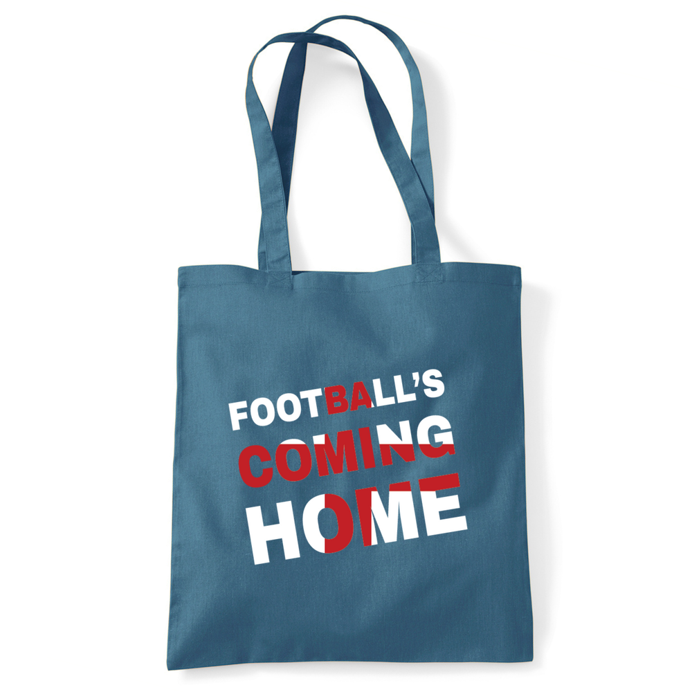 Football's Coming Home Coloured Cotton Tote Bag - Image 5