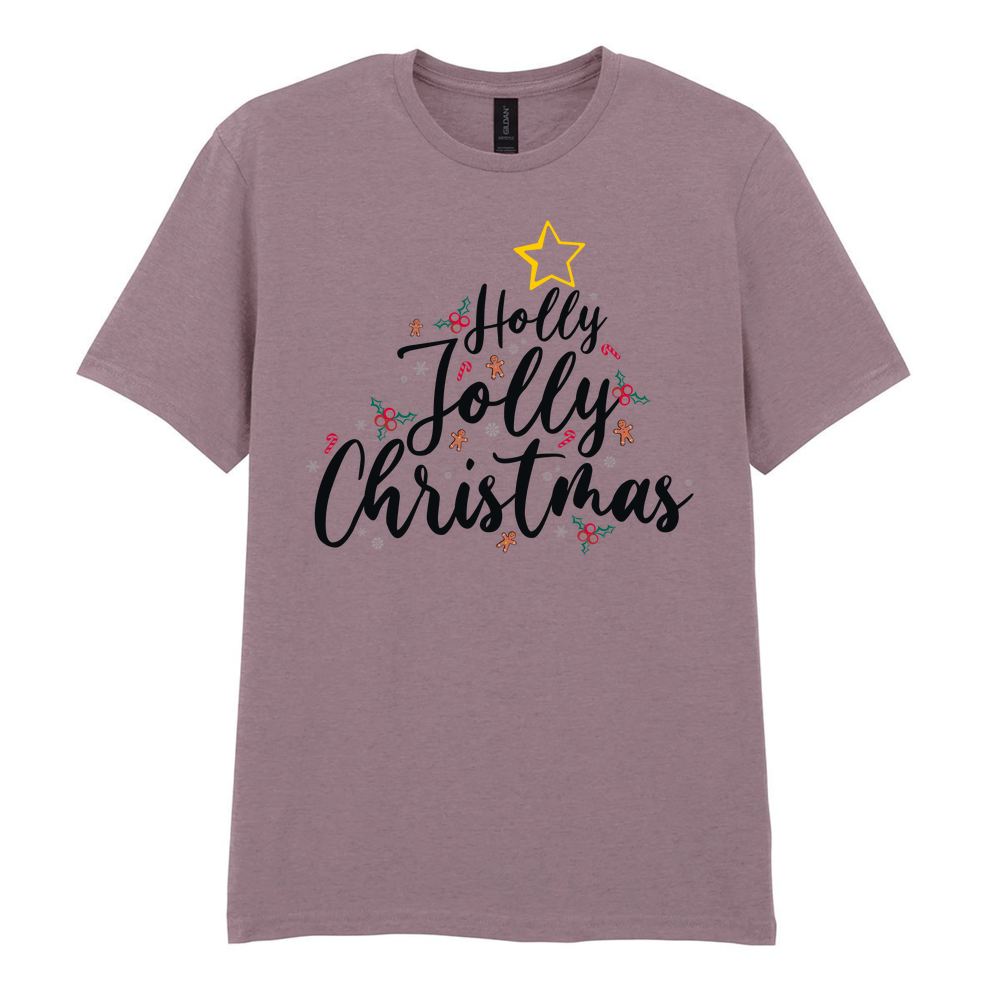 Holly Jolly Christmas Cotton T-Shirt - Image 41