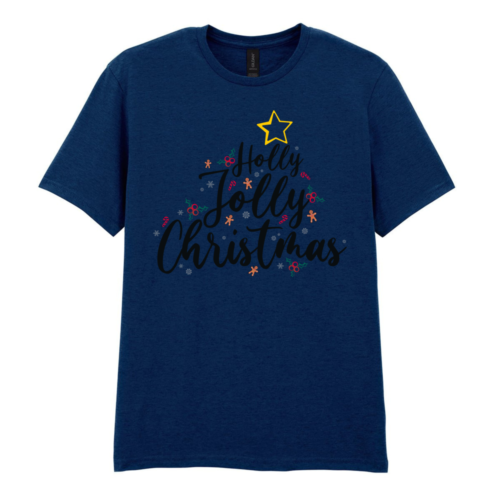 Holly Jolly Christmas Cotton T-Shirt - Image 11