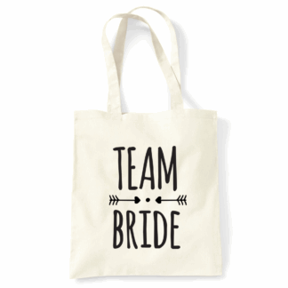 Team Bride Personalised Natural Cotton Tote Bag