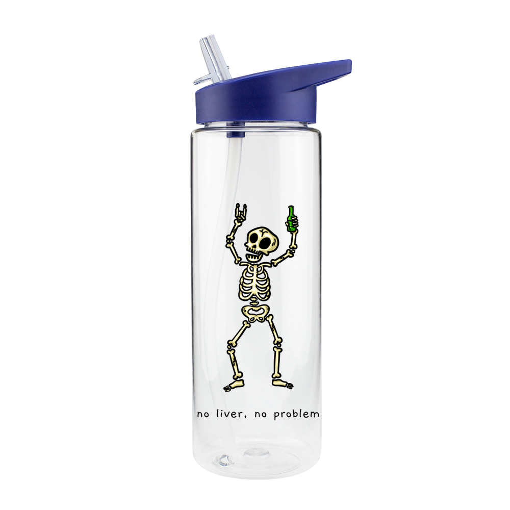 No Liver, No Problem Skeleton Bottle - Image 3