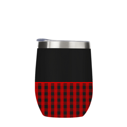 Red Gingham Metal Drinks Tumbler - Image 3