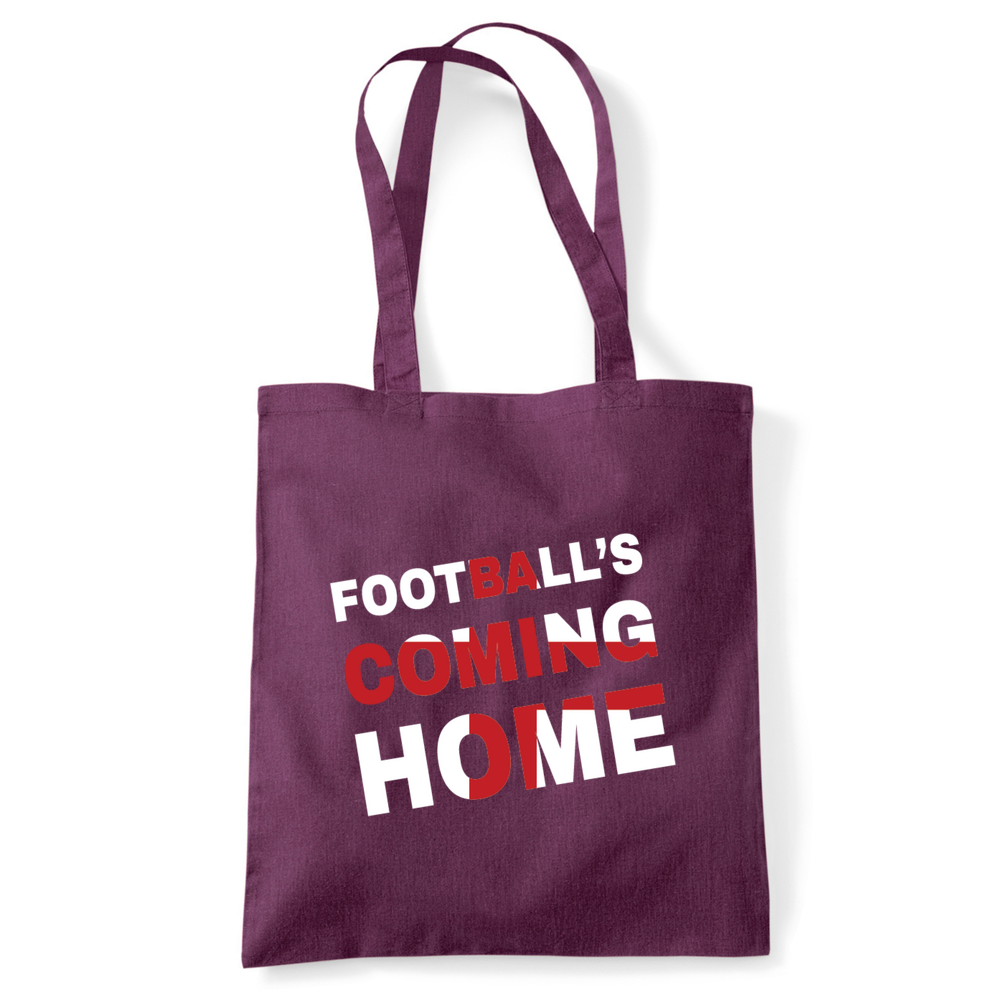 Football's Coming Home Coloured Cotton Tote Bag - Image 18