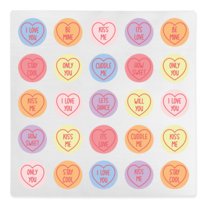 Love Message Hearts Canvas Cushion - Image 4
