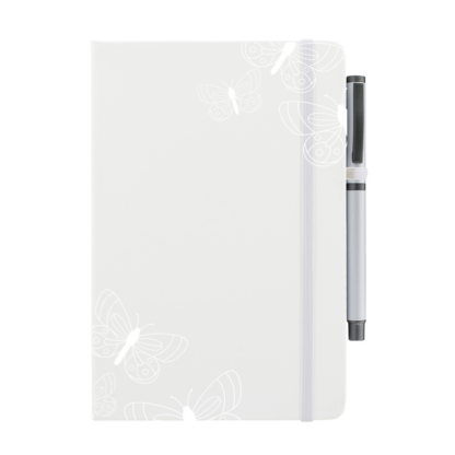 Butterflies Outlines Personalised Notebook with Pen - Image 2
