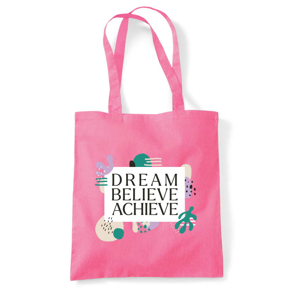 Dream Believe Achieve Tote Bag - Image 19