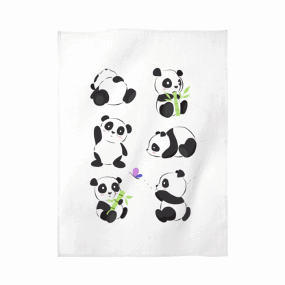 Pandas Personalised Tea Towel