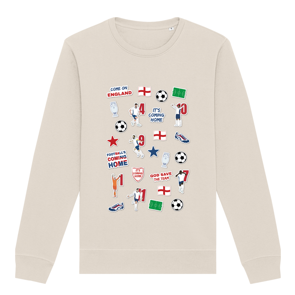 England Collage Crew Neck Sweatshirt - Image 3