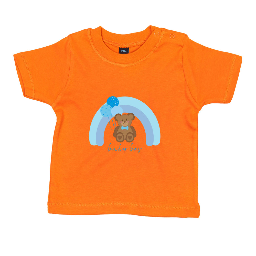 Baby Boy Personalised Teddy Bear Baby/Toddler T-Shirt - Image 7