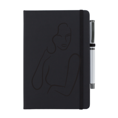 Lady Outlined Personalised Notebook with Pen - Image 12