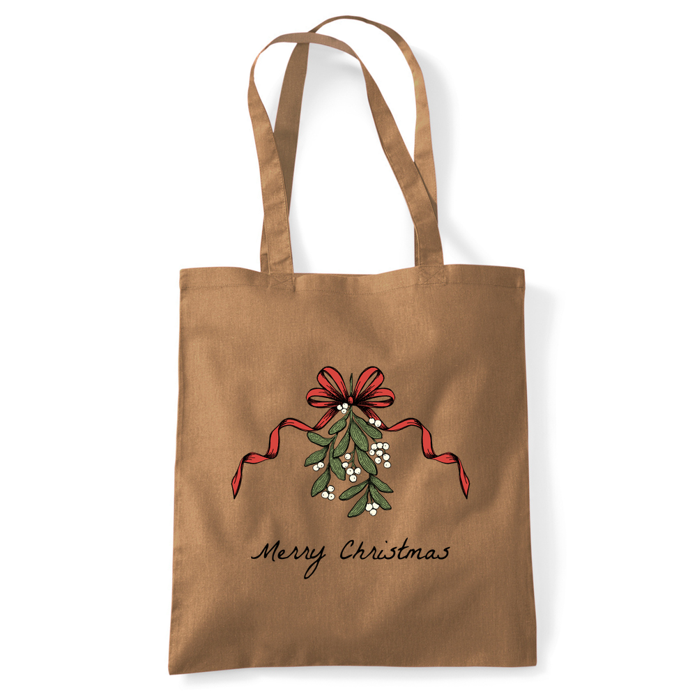 Merry Christmas Mistletoe Tote Bag - Image 47