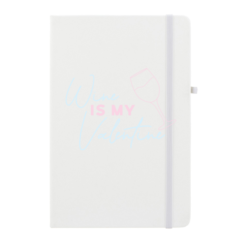 Wine Is My Valentine Personalised Soft Feel Notebook - Image 2