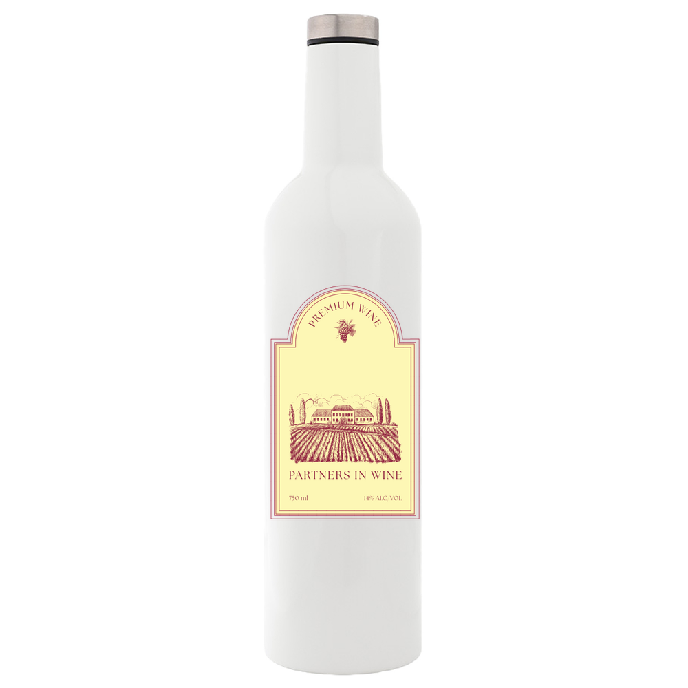 Partners in Wine Personalised Metal Bottle Flask - Image 3