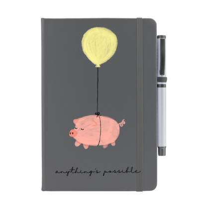 Anything's Possible Pig Personalised Notebook with Pen - Image 11