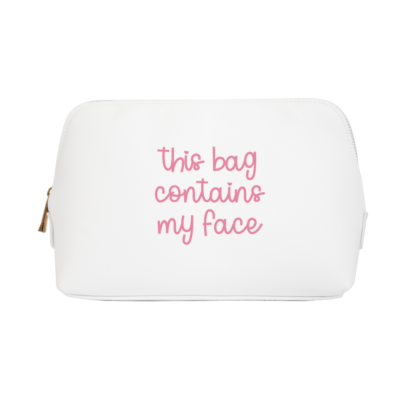 This Bag Contains My Face Leather Look Accessory Bag - Image 6
