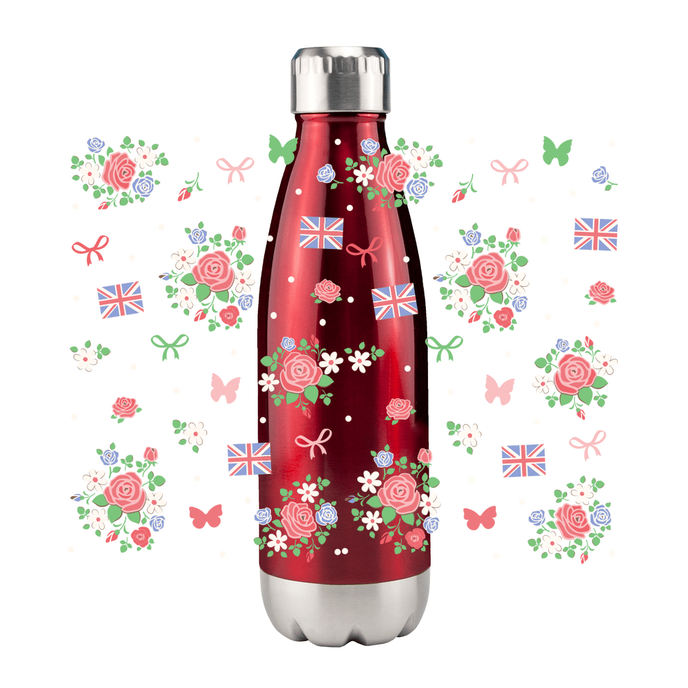 Floral British Metal Bottle - Image 5