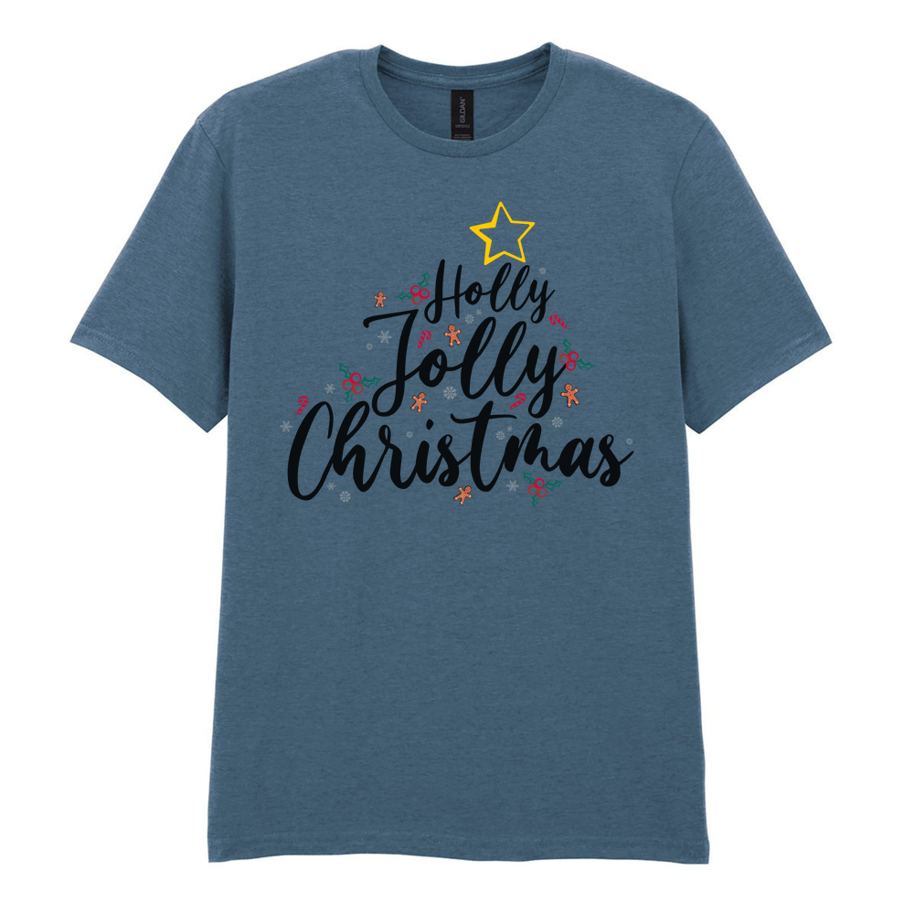 Holly Jolly Christmas Cotton T-Shirt - Image 12