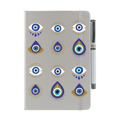 Evil Eye Personalised Notebook with Pen - Image 4