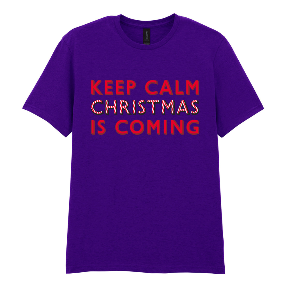 Keep Calm Christmas Is Coming Cotton T-Shirt - Image 14