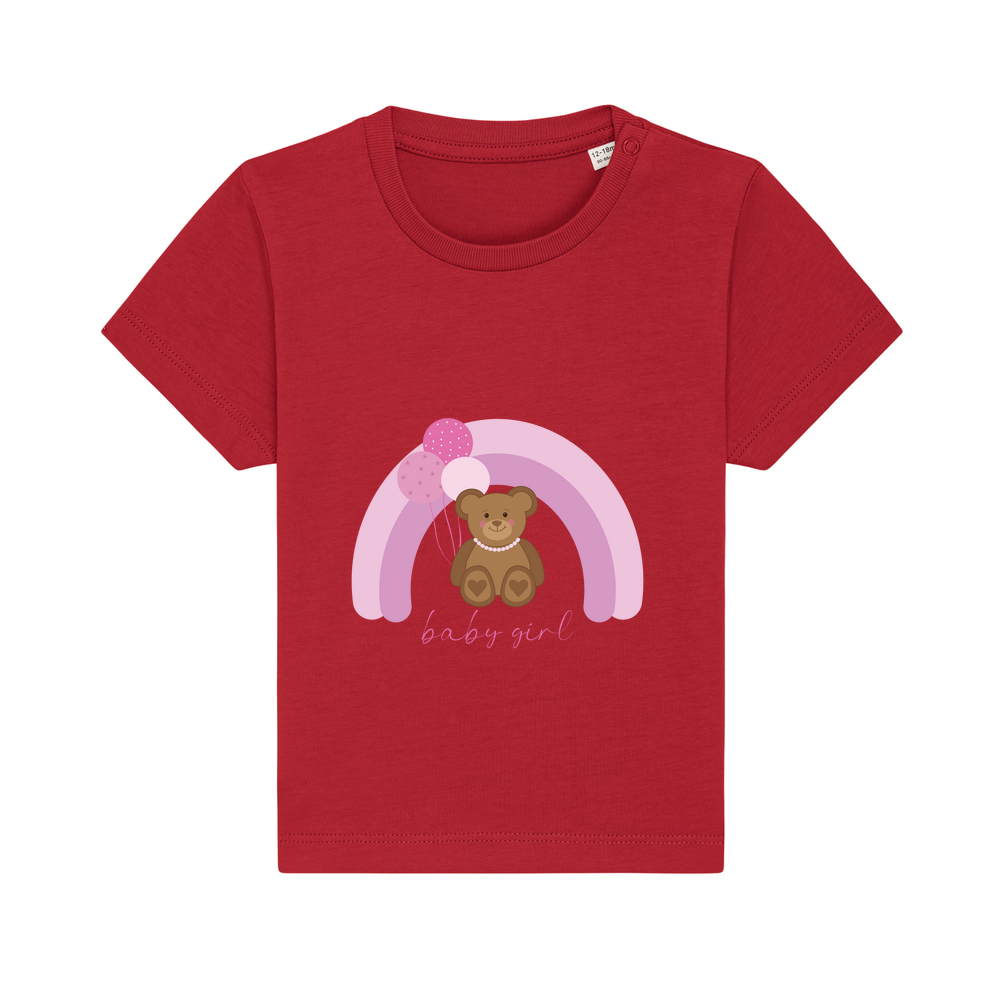 Baby Girl Personalised Teddy Bear Baby/Toddler T-Shirt - Image 4