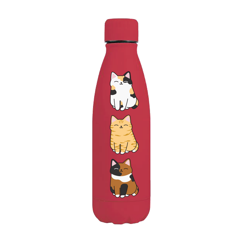 Cute Cats Metal Bottle - Image 5