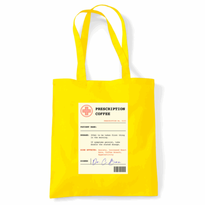 Coffee Prescription Personalised Tote Bag - Image 35