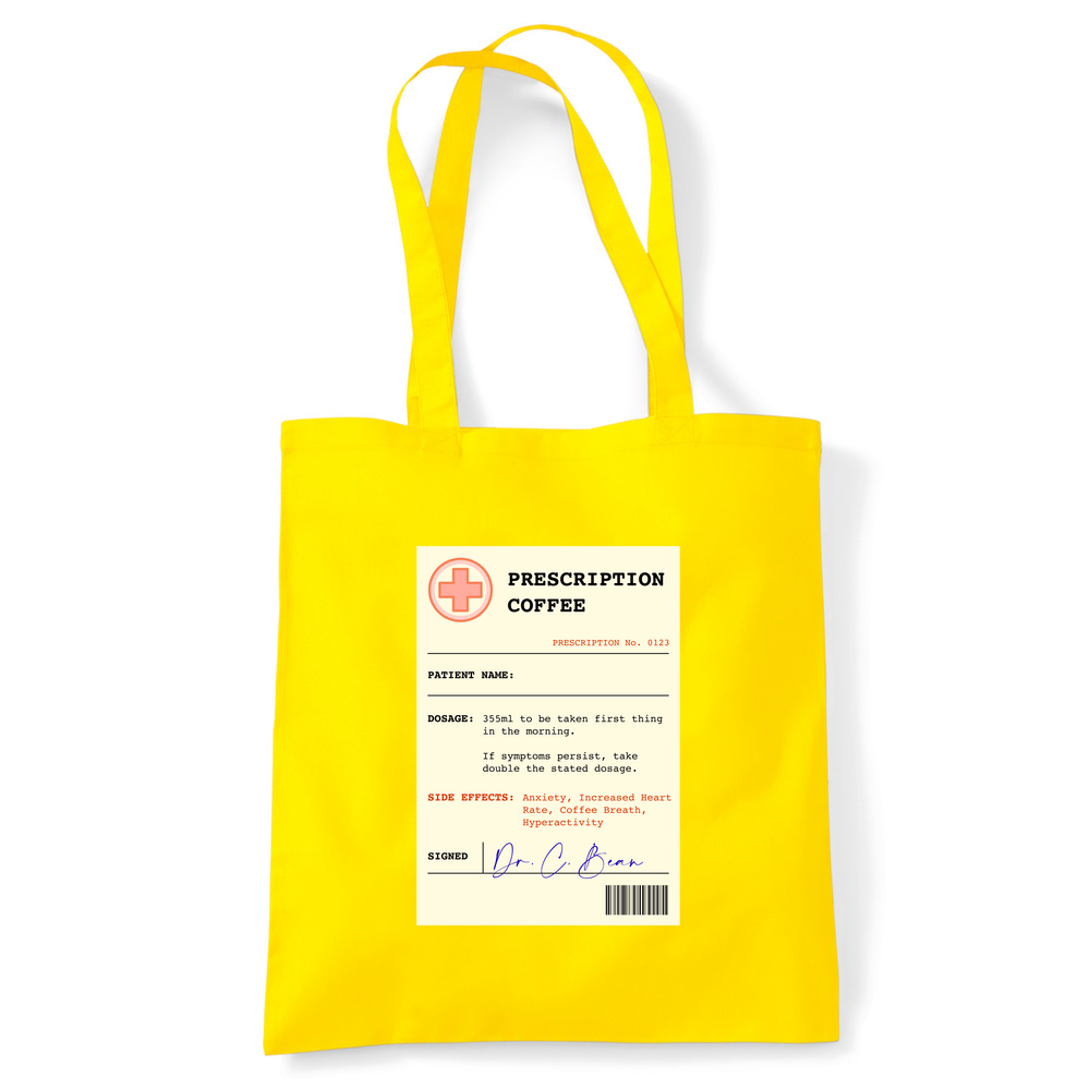 Coffee Prescription Personalised Tote Bag - Image 35