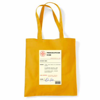Wine Prescription Personalised Tote Bag - Image 34
