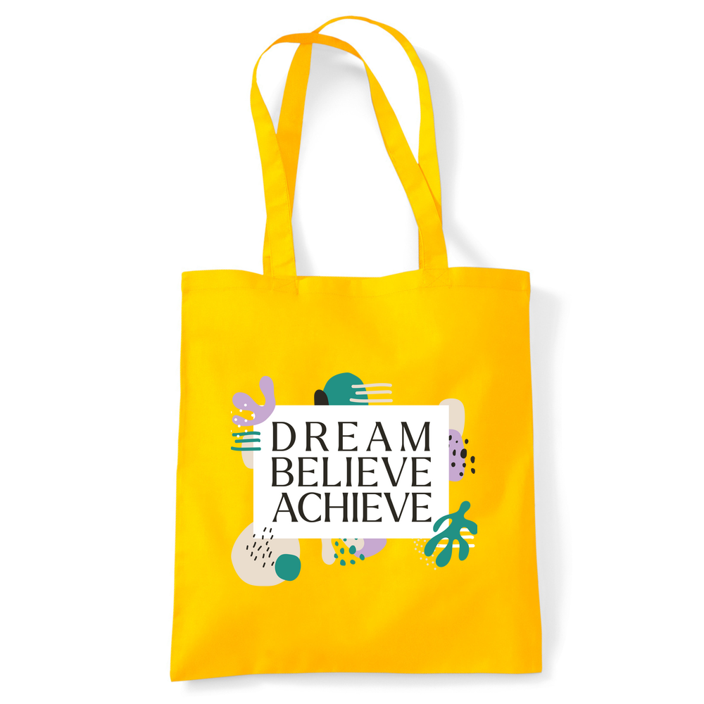 Dream Believe Achieve Tote Bag - Image 17