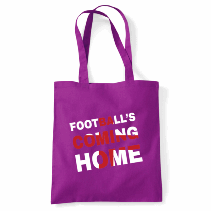 Football's Coming Home Coloured Cotton Tote Bag - Image 13
