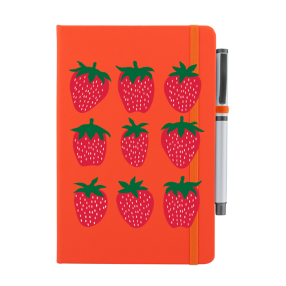 Strawberries Personalised Notebook with Pen - Image 12