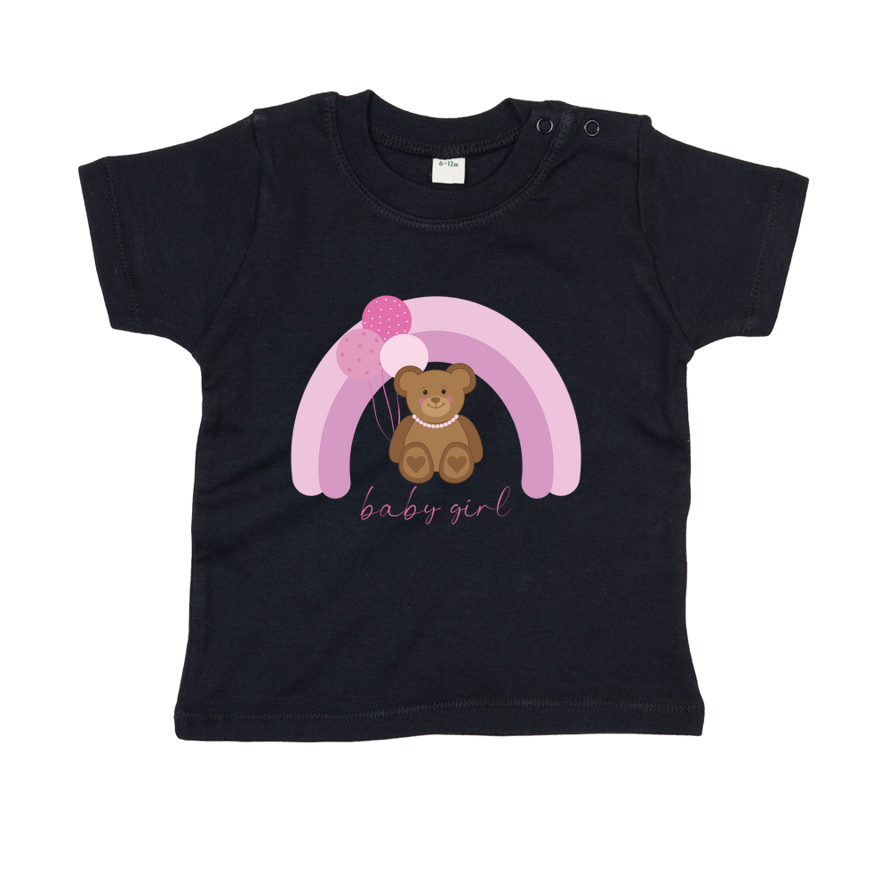 Baby Girl Personalised Teddy Bear Baby/Toddler T-Shirt - Image 13