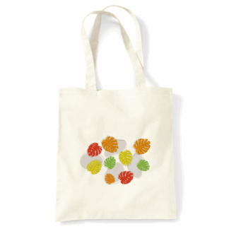 Autumn Leaves Personalised Natural Cotton Tote Bag