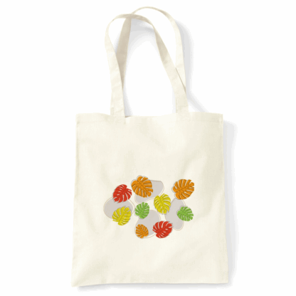 Autumn Leaves Personalised Natural Cotton Tote Bag