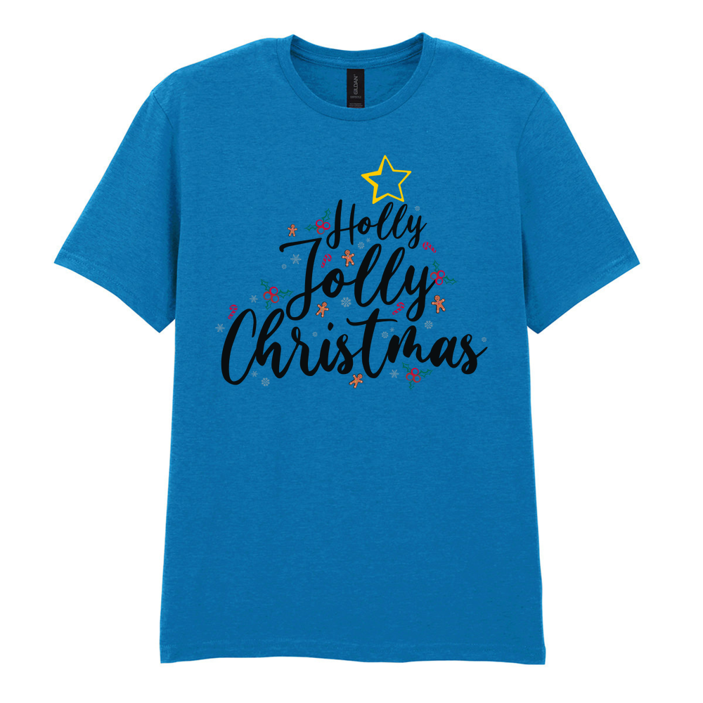 Holly Jolly Christmas Cotton T-Shirt - Image 16