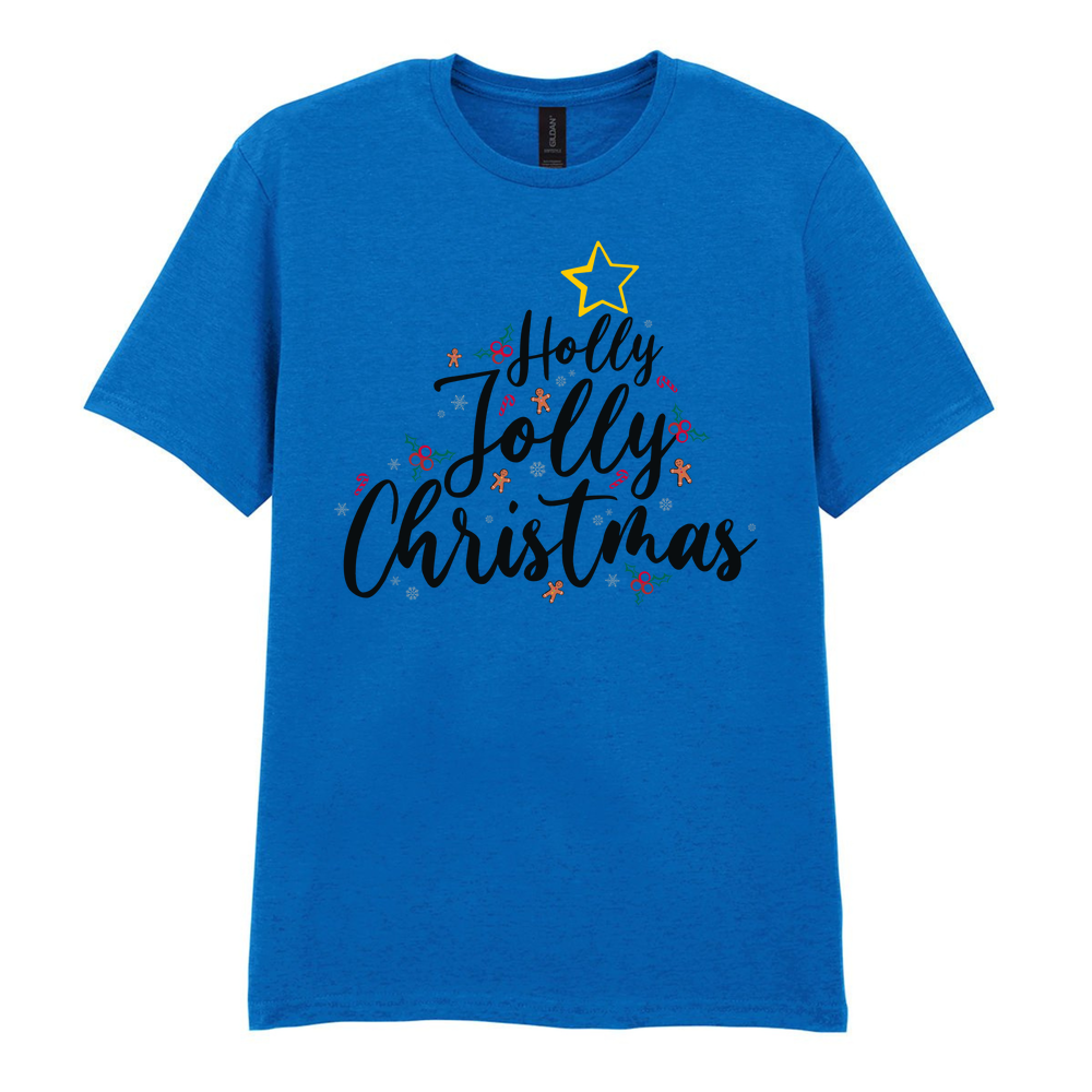 Holly Jolly Christmas Cotton T-Shirt - Image 14