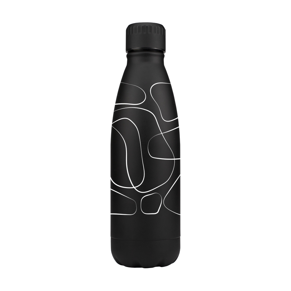 Abstract Lines Personalised Metal Bottle - Image 3