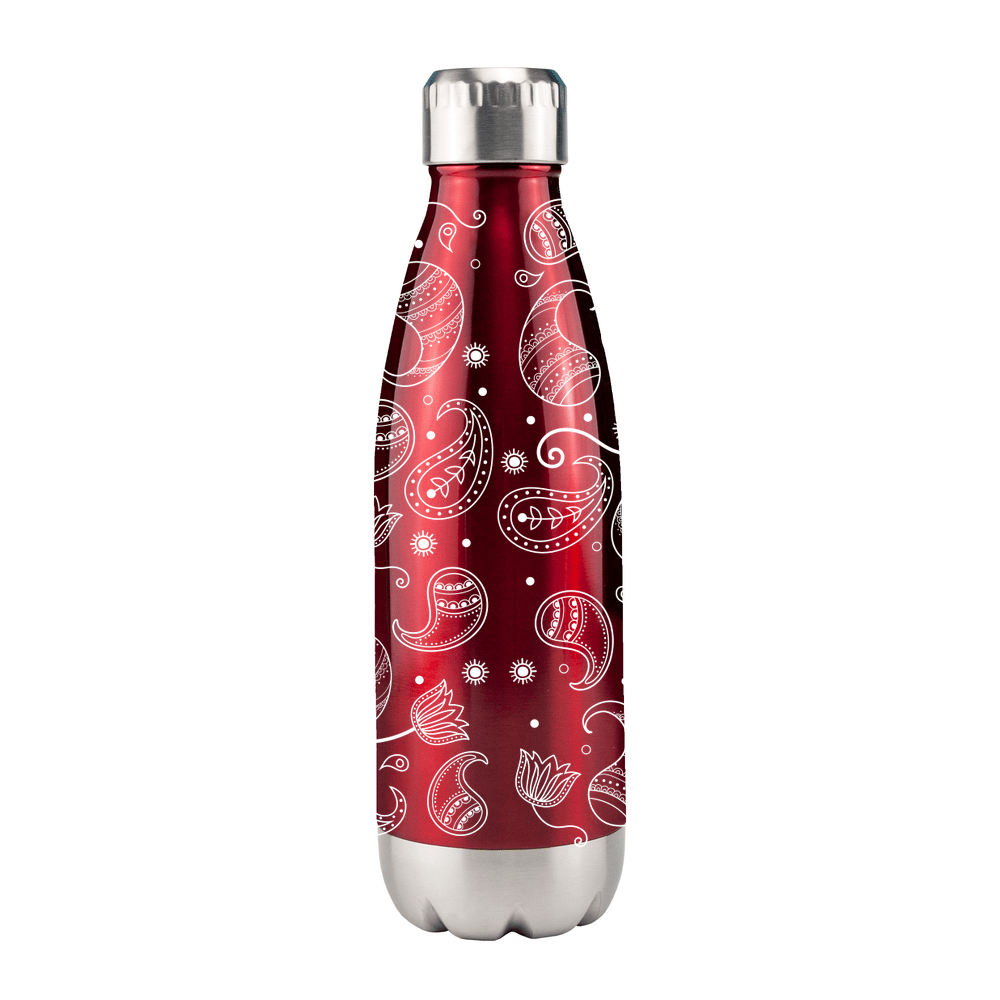 Paisley Metal Bottle with Silver Trim - Image 4