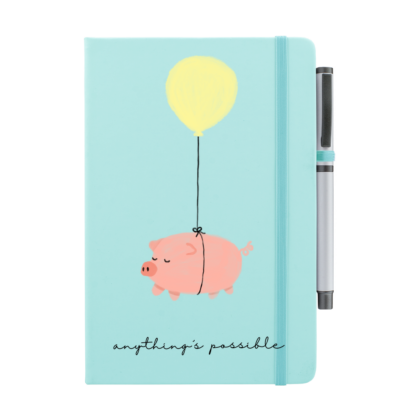 Anything's Possible Pig Personalised Notebook with Pen - Image 13