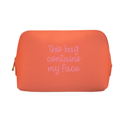 This Bag Contains My Face Leather Look Accessory Bag - Image 10