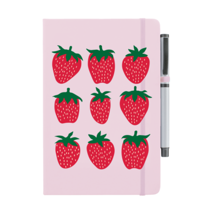 Strawberries Personalised Notebook with Pen - Image 11