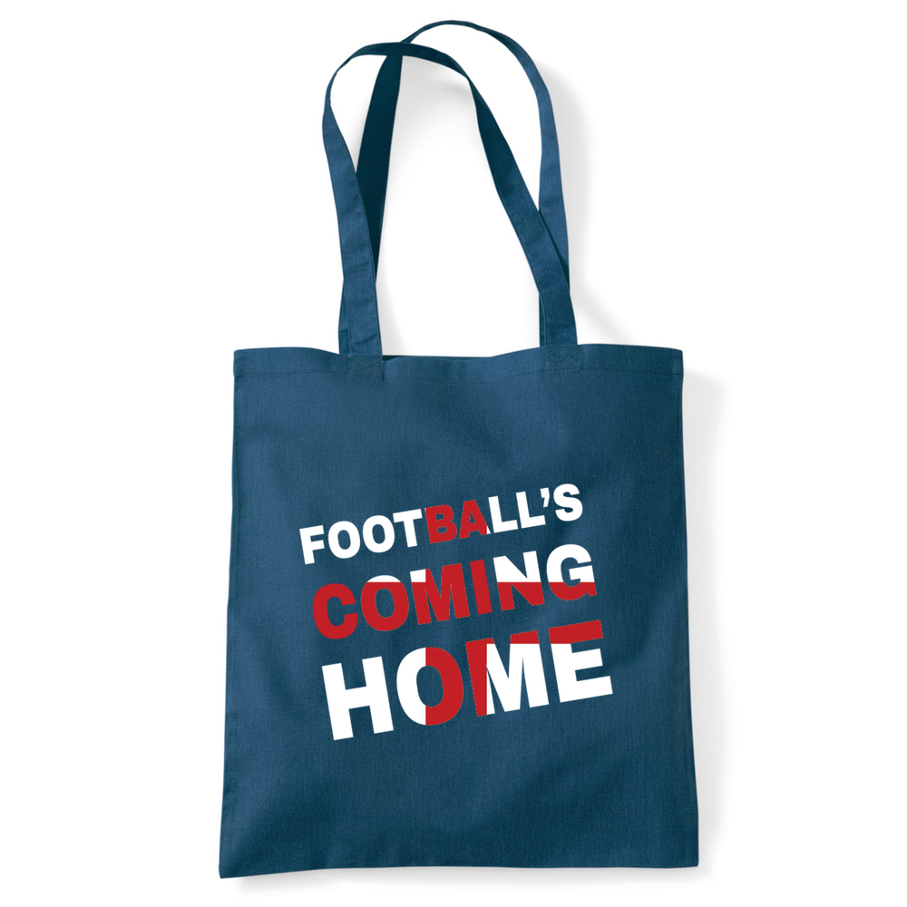 Football's Coming Home Coloured Cotton Tote Bag - Image 7