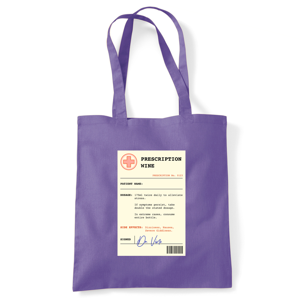 Wine Prescription Personalised Tote Bag - Image 23