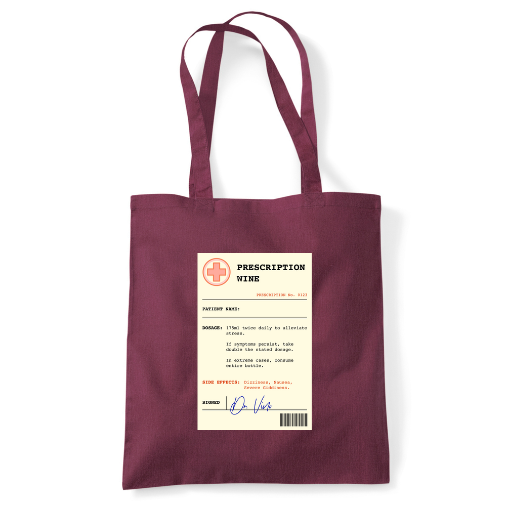 Wine Prescription Personalised Tote Bag - Image 30