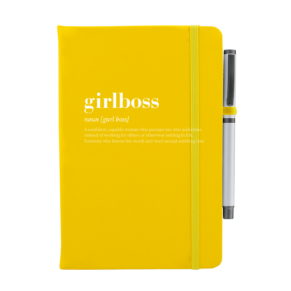 Girlboss Personalised Notebook with Pen - Image 6